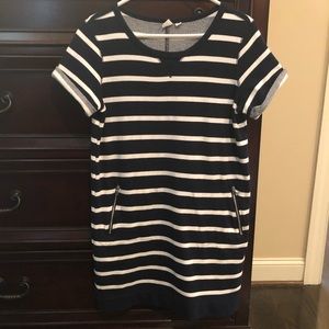 GAP Navy & White Striped Dress